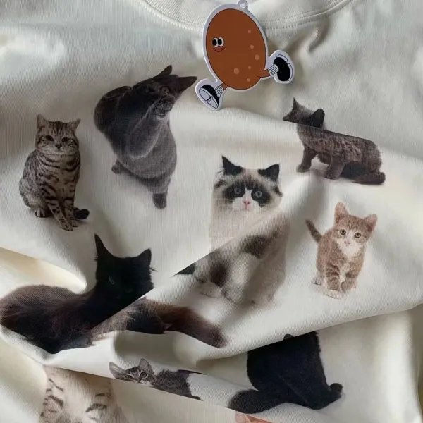 Aesthetic T-Shirts & Graphic Tees*Boogzel Clothing Cat Print Aesthetic T-Shirt
