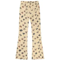 Pants & Trousers*Boogzel Clothing Cat Print Graphic Pants Beige