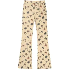 Pants & Trousers*Boogzel Clothing Cat Print Graphic Pants Beige