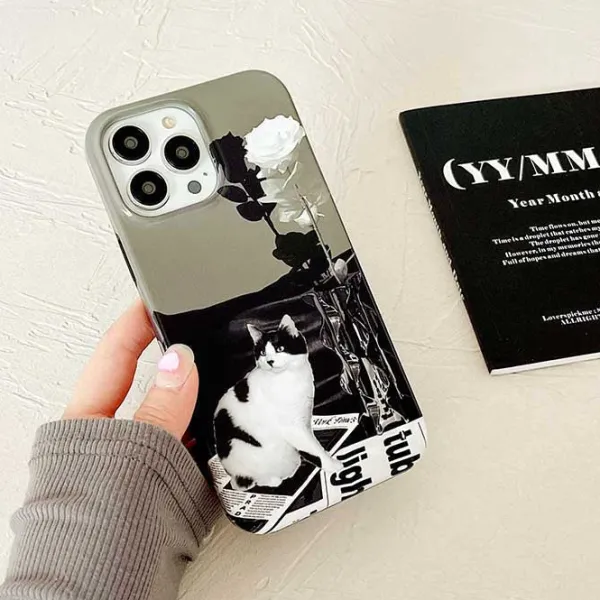 Iphone Cases*Boogzel Clothing Cat Rose iPhone Case