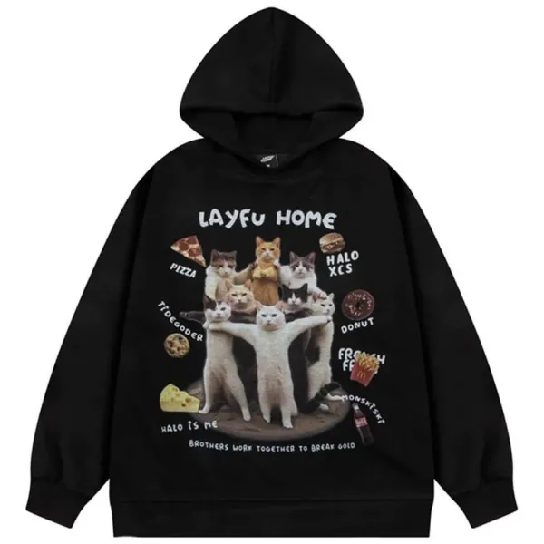 Hoodies*Boogzel Clothing Cat Squad Oversized Hoodie