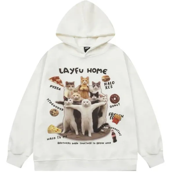 Hoodies*Boogzel Clothing Cat Squad Oversized Hoodie