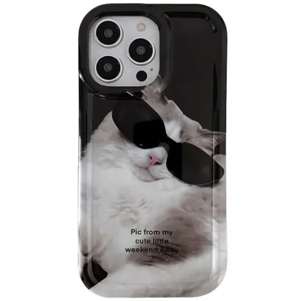 Iphone Cases*Boogzel Clothing Cat Sunglasses iPhone Case Black