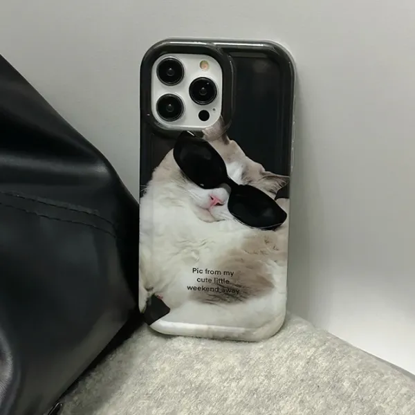 Iphone Cases*Boogzel Clothing Cat Sunglasses iPhone Case Black