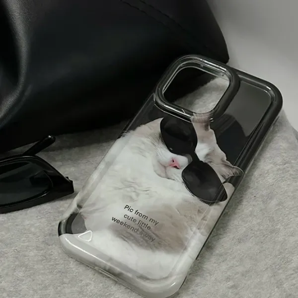 Iphone Cases*Boogzel Clothing Cat Sunglasses iPhone Case Black