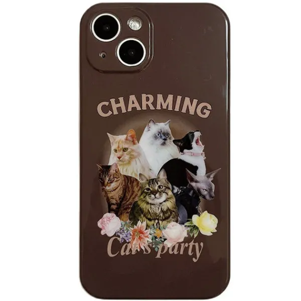 Iphone Cases*Boogzel Clothing Cat's Party iPhone Case Brown