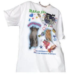 Aesthetic T-Shirts & Graphic Tees*Boogzel Clothing Cat's Planet Graphic Tee White