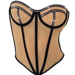 Y2K Tops|Corset Tops*Boogzel Clothing Catwalk Corset Top Beige
