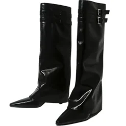 Boots / Platform Boots*Boogzel Clothing Catwalk Double Buckle Knee-High Boots