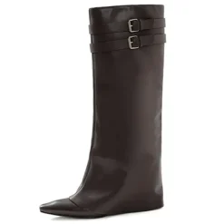 Boots / Platform Boots*Boogzel Clothing Catwalk Double Buckle Knee-High Boots