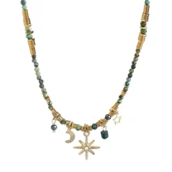 Necklaces & Chokers*Boogzel Clothing Celestial Aesthetic Beaded Necklace Gold