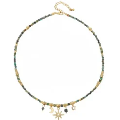 Necklaces & Chokers*Boogzel Clothing Celestial Aesthetic Beaded Necklace Gold