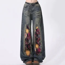 Jeans*Boogzel Clothing Celestial Magic Wide Leg Jeans Blue