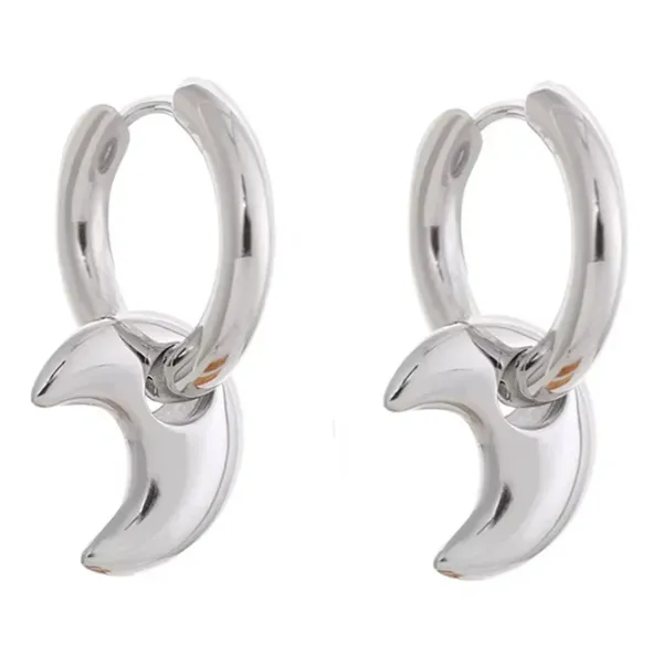 Earrings*Boogzel Clothing Celestial Moon Drop Hoops Earrings