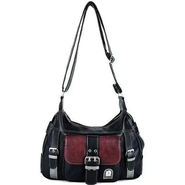 Bags & Purses*Boogzel Clothing Check Yourself Shoulder Bag Black/red
