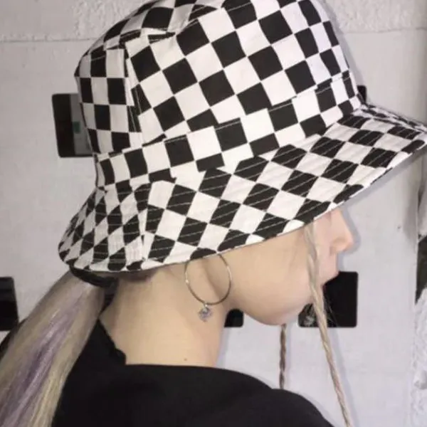 Hats*Boogzel Clothing Checker Bucket Hat Black/White