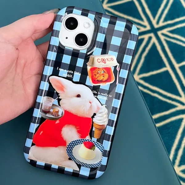 Iphone Cases*Boogzel Clothing Checker Rabbit iPhone Case Blue