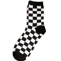 Socks*Boogzel Clothing Checker Socks Black/white