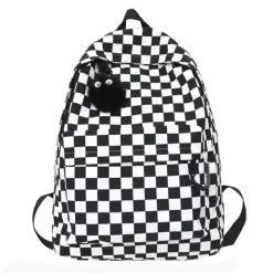 Bags & Purses*Boogzel Clothing Checkered Canvas Backpack Black/white