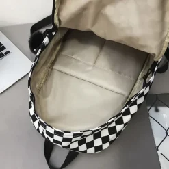 Bags & Purses*Boogzel Clothing Checkered Canvas Backpack Black/white