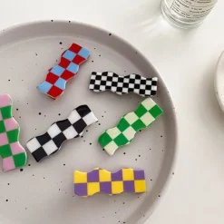 Other|Hair Accessories*Boogzel Clothing Checkered Hair Clips