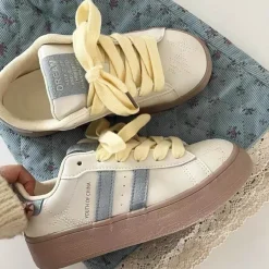 Aesthetic Sneakers*Boogzel Clothing Cheese Print Aesthetic Sneakers Blue/yellow