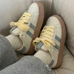 Aesthetic Sneakers*Boogzel Clothing Cheese Print Aesthetic Sneakers Blue/yellow