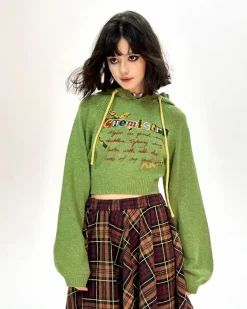 Hoodies*Boogzel Clothing Chemistry Knit Cropped Hoodie