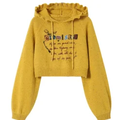 Hoodies*Boogzel Clothing Chemistry Knit Cropped Hoodie