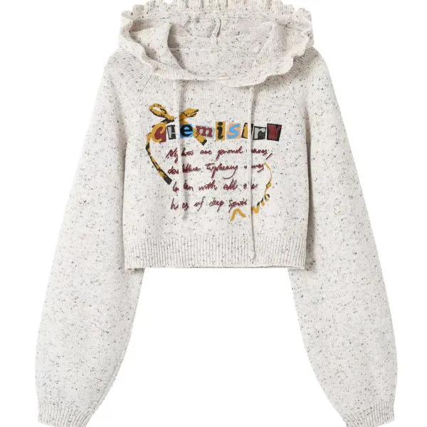 Hoodies*Boogzel Clothing Chemistry Knit Cropped Hoodie