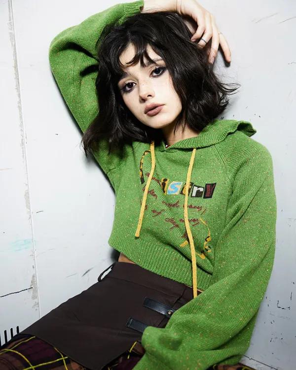 Hoodies*Boogzel Clothing Chemistry Knit Cropped Hoodie