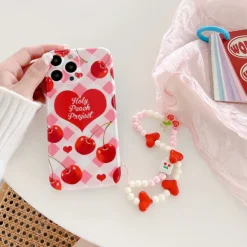 Iphone Cases*Boogzel Clothing Cherry Beaded iPhone Case Pink