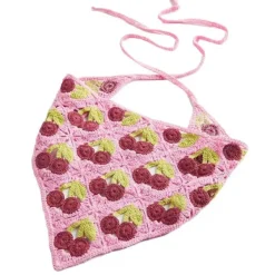 Other|Hats*Boogzel Clothing Cherry Crochet Hair Scarf Pink
