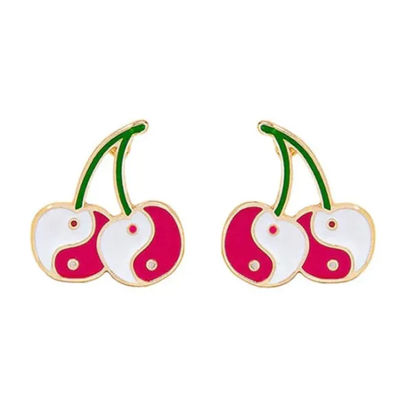 Earrings*Boogzel Clothing Yin Yang Earrings Cherry