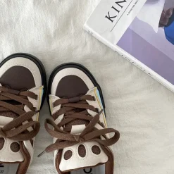 Aesthetic Sneakers*Boogzel Clothing Chocolate Wave Skater Sneakers Brown