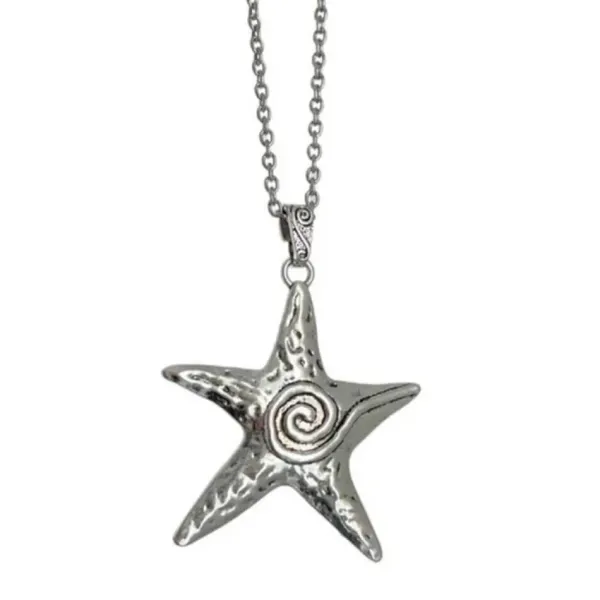 Necklaces & Chokers*Boogzel Clothing Chunky Starfish Pendant Necklace Silver