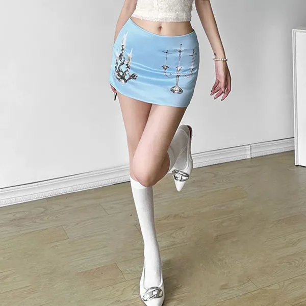 Skirts*Boogzel Clothing Cinderella Mini Skirt Blue