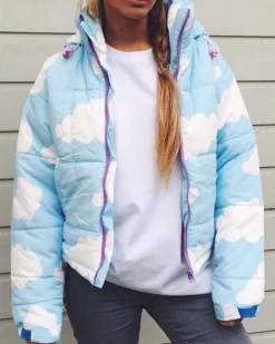 Coats & Jackets*Boogzel Clothing Cloud Padded Jacket Blue
