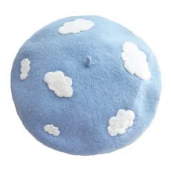 Hats*Boogzel Clothing Cloudy Skies Beret Blue