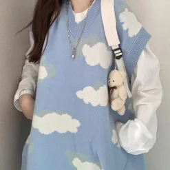 Knit Vests*Boogzel Clothing Cloudy Skies Knit Vest