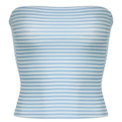 Y2K Tops|Crop Tops*Boogzel Clothing Coastal Vibes Tube Top Blue