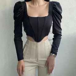 Corset Tops|Crop Tops*Boogzel Clothing Coffee Cream Corset Top