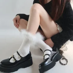 Socks*Boogzel Clothing Coffee Cream Fluffy Socks