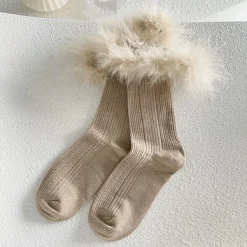 Socks*Boogzel Clothing Coffee Cream Fluffy Socks