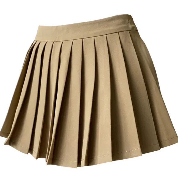 Skirts*Boogzel Clothing Coffee Cream Pleated Skirt