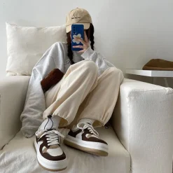 Classics|Aesthetic Sneakers*Boogzel Clothing Coffee Cream Sneakers
