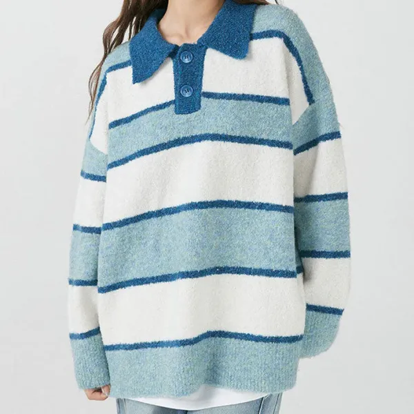 Striped Sweaters|Sweaters*Boogzel Clothing Coffee Shop Striped Pullover