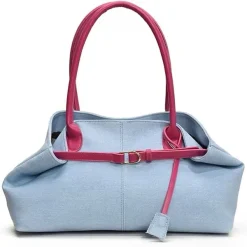 Bags & Purses|Belts & Chains*Boogzel Clothing Color Block Denim Belted Bag