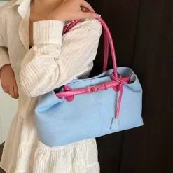 Bags & Purses|Belts & Chains*Boogzel Clothing Color Block Denim Belted Bag