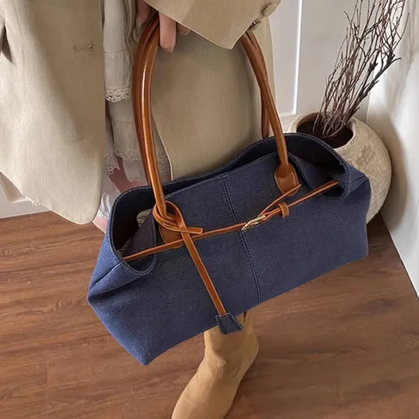 Bags & Purses|Belts & Chains*Boogzel Clothing Color Block Denim Belted Bag